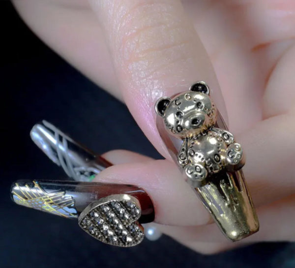 NAILS DECORATION BEAR , RETRO - Imagen 4